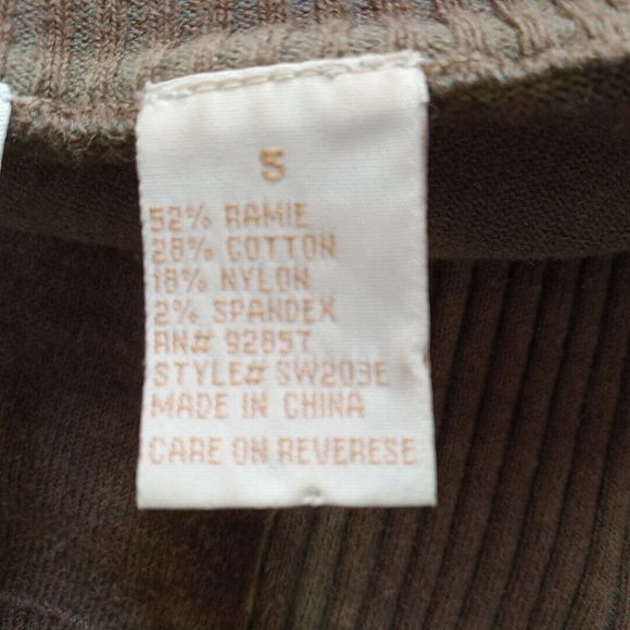 Daytrip Top women's Size Small Brown  V-Neck Long Sleeve * - Picture 12 of 12